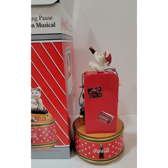 Enesco 1995 Coca Cola Coke Refreshing Pause Christmas Mini Action Musical Figuri - Picture 6 of 12